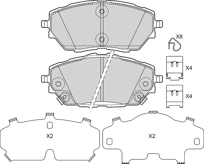 BRAKE PADS TOYOTA CH-R COROLLA FR